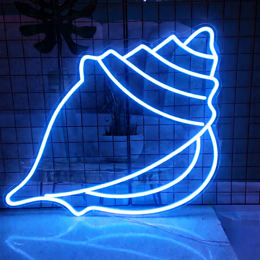 Warm Yellow Minimalist Fish LED Neon Sign for Bar Restaurant Wall Decor