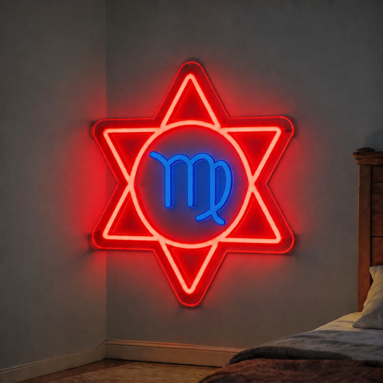 Virgo Zodiac LED Neon Sign Astrology Horoscope Neon Light Wall Decor for Bedroom Gaming Room