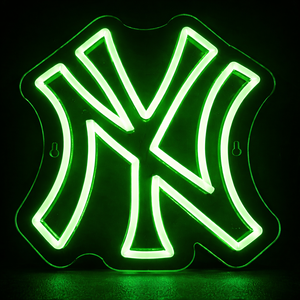 NY Letter LED Neon Sign Blue Alphabet Neon Light for Bedroom Wall Decor Gaming Room Bar