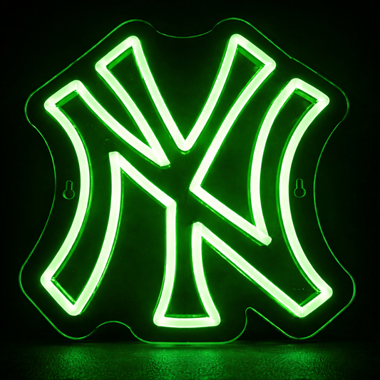 NY Letter LED Neon Sign Blue Alphabet Neon Light for Bedroom Wall Decor Gaming Room Bar