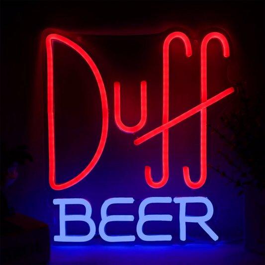 Duff Beer LED Neon Sign for Bar and Man Cave Decor