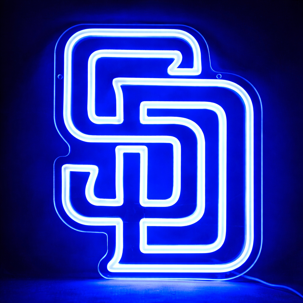 SD Letter LED Neon Sign Yellow Alphabet Neon Light for Sports Room Bar Wall Decor