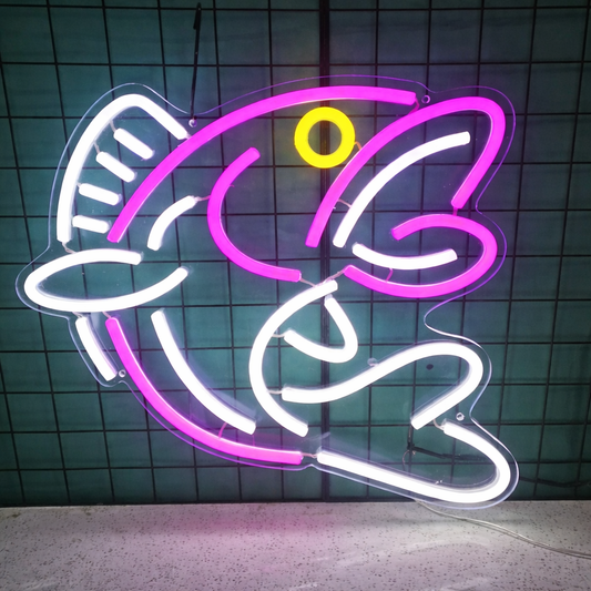 Colorful Cartoon Fish LED Neon Sign for Bar Aquarium Kids Room Decor