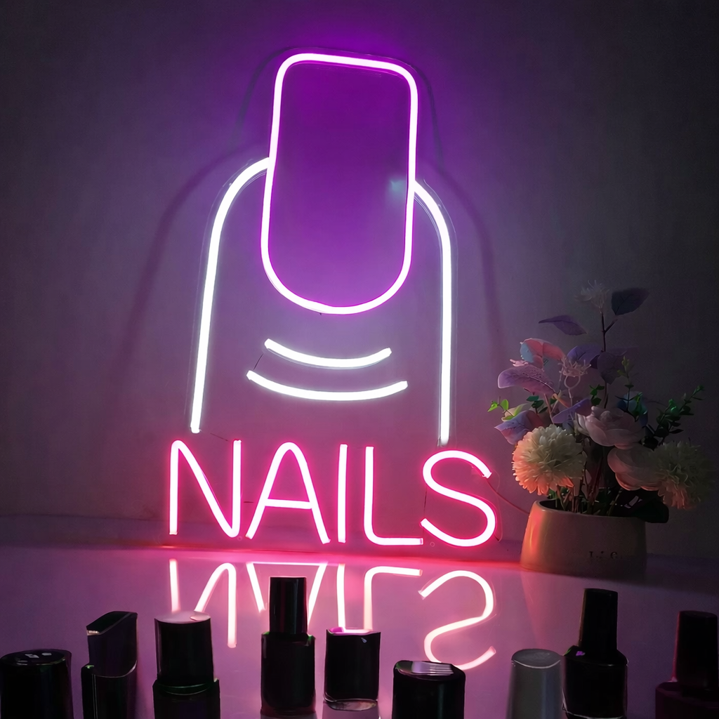 Pink Wave LED Neon Sign Cute Aesthetic Light for Bedroom and Desk Decor