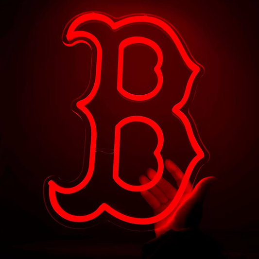 Letter B LED Neon Sign Red Alphabet Neon Light for Bedroom Wall Decor Bar Gaming Room