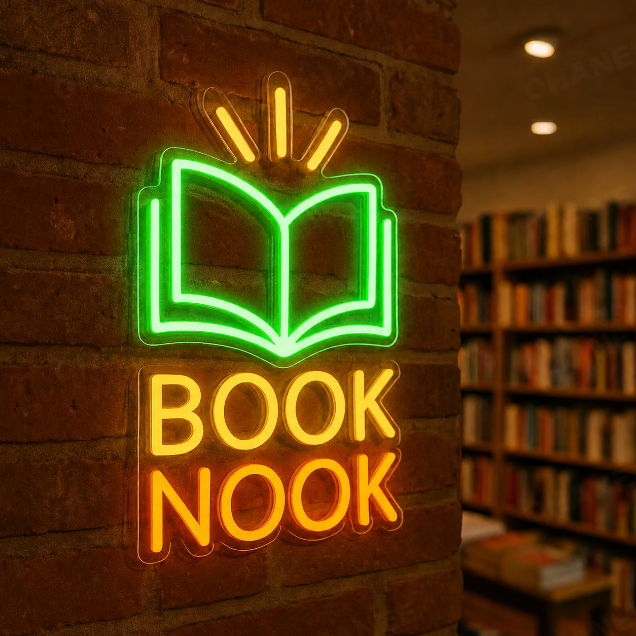 Book Nook LED Neon Sign Reading Corner Wall Decor Light for Library Bedroom Study Room