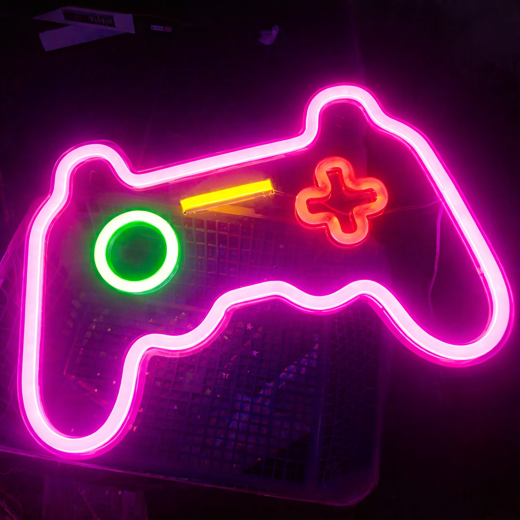 Gaming Controller LED Neon Sign for Gamer Room Setup Wall Decor