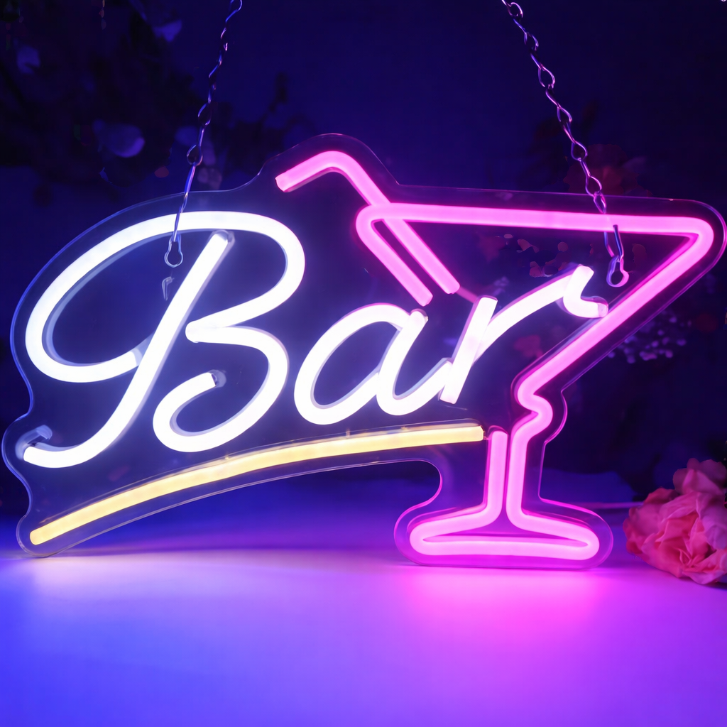 Bar LED Neon Sign Wall Decoration Cocktail Party Light