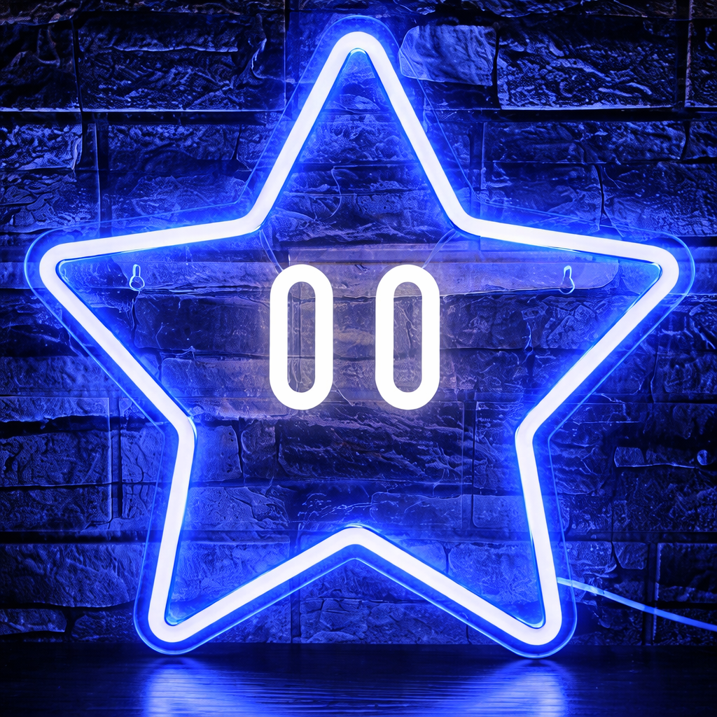 Star LED Neon Sign Wall Decoration Party Light