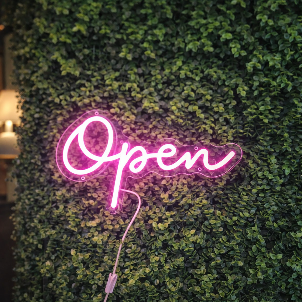 Open Neon Sign LED Light Shop Bar Cafe Storefront Wall Decor Business Neon Light
