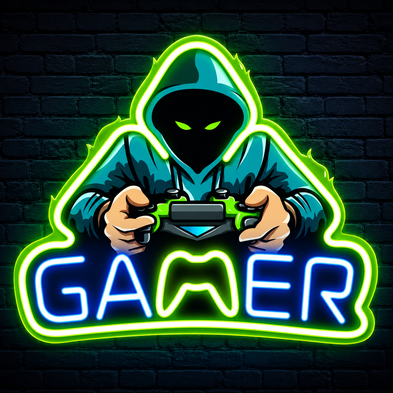 Gamer LED Neon Sign Pink Blue Gaming Neon Light Wall Decor for Bedroom Game Room