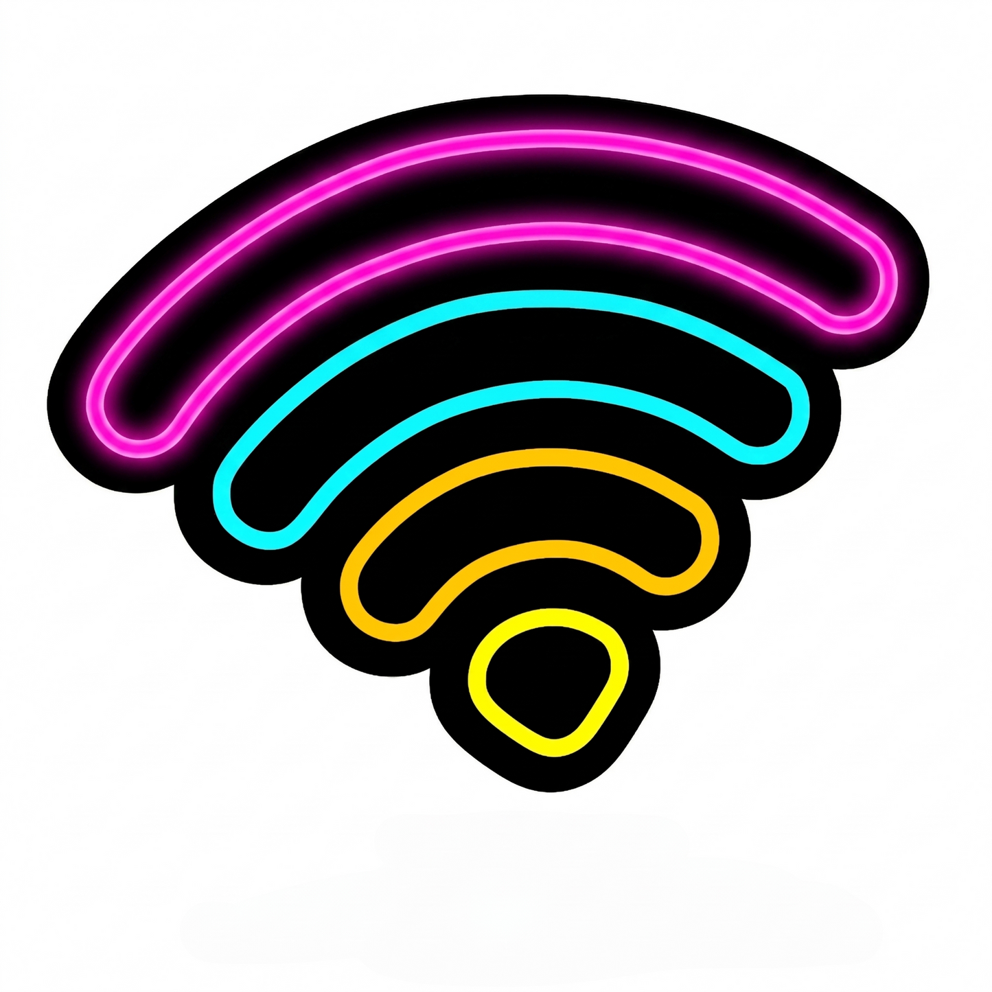 WiFi LED Neon Sign Green Blue Yellow Internet Neon Light Wall Decor for Office Game Room Cafe