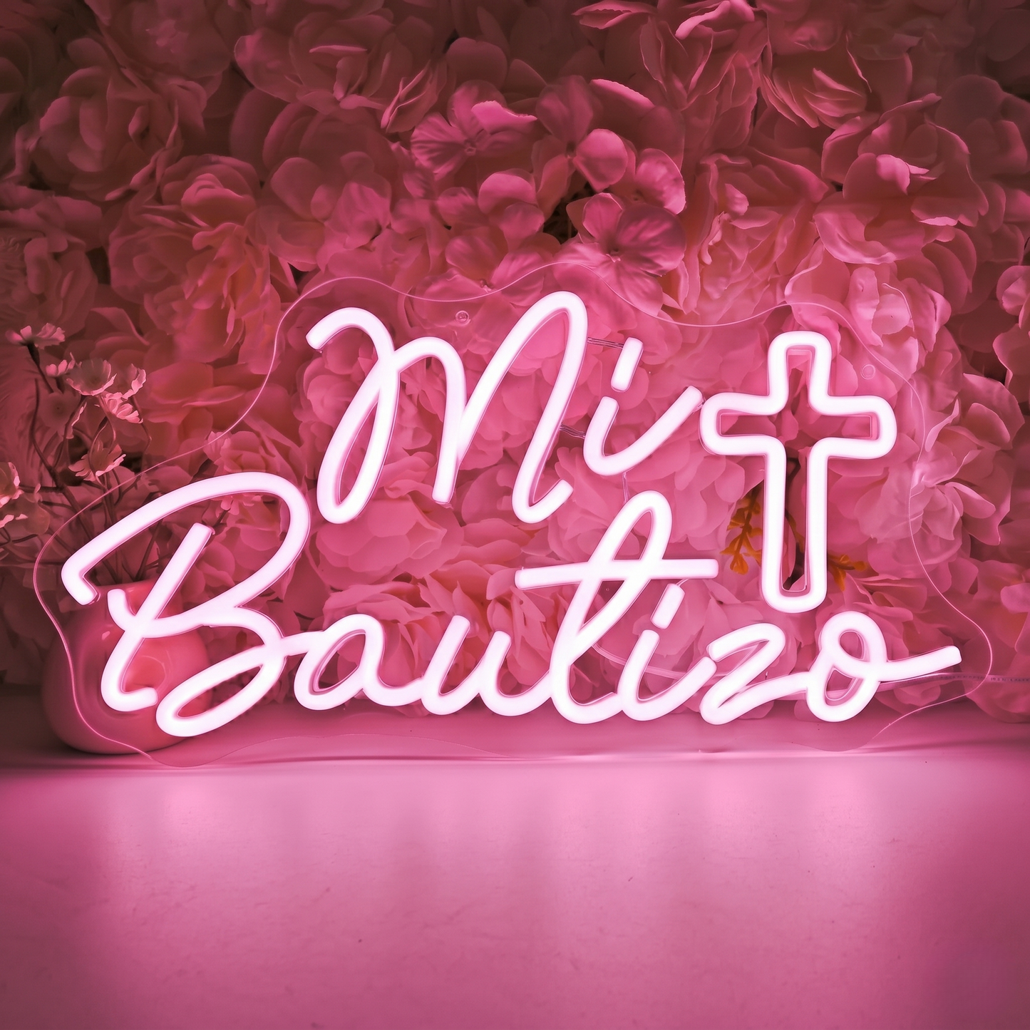 Mi Bautizo LED Neon Sign for Baptism Christening Party Backdrop