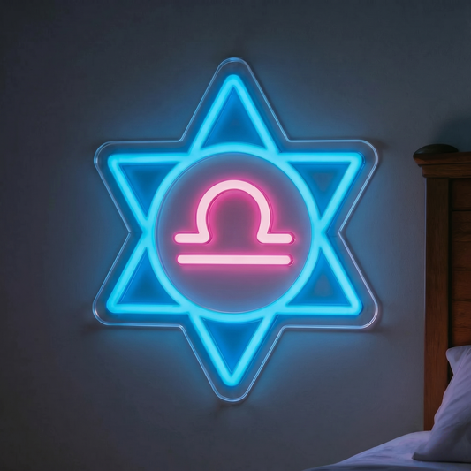 Libra Zodiac LED Neon Sign Astrology Horoscope Neon Light Wall Decor for Bedroom Gaming Room