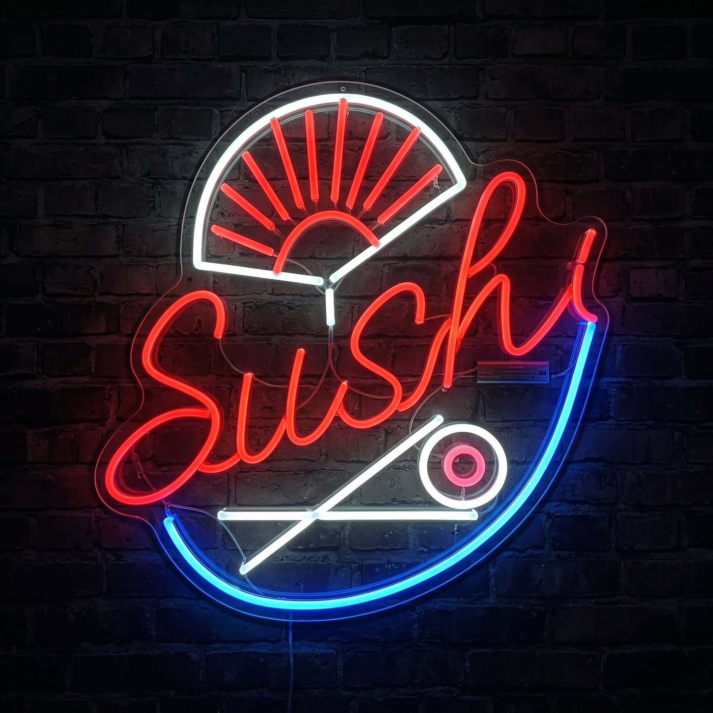 Sushi LED Neon Sign Red Blue Japanese Food Neon Light Wall Decor for Restaurant Cafe Kitchen