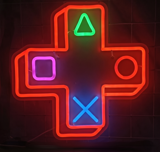Game Controller LED Neon Sign Yellow Gaming Neon Light Wall Decor for Game Room Bedroom