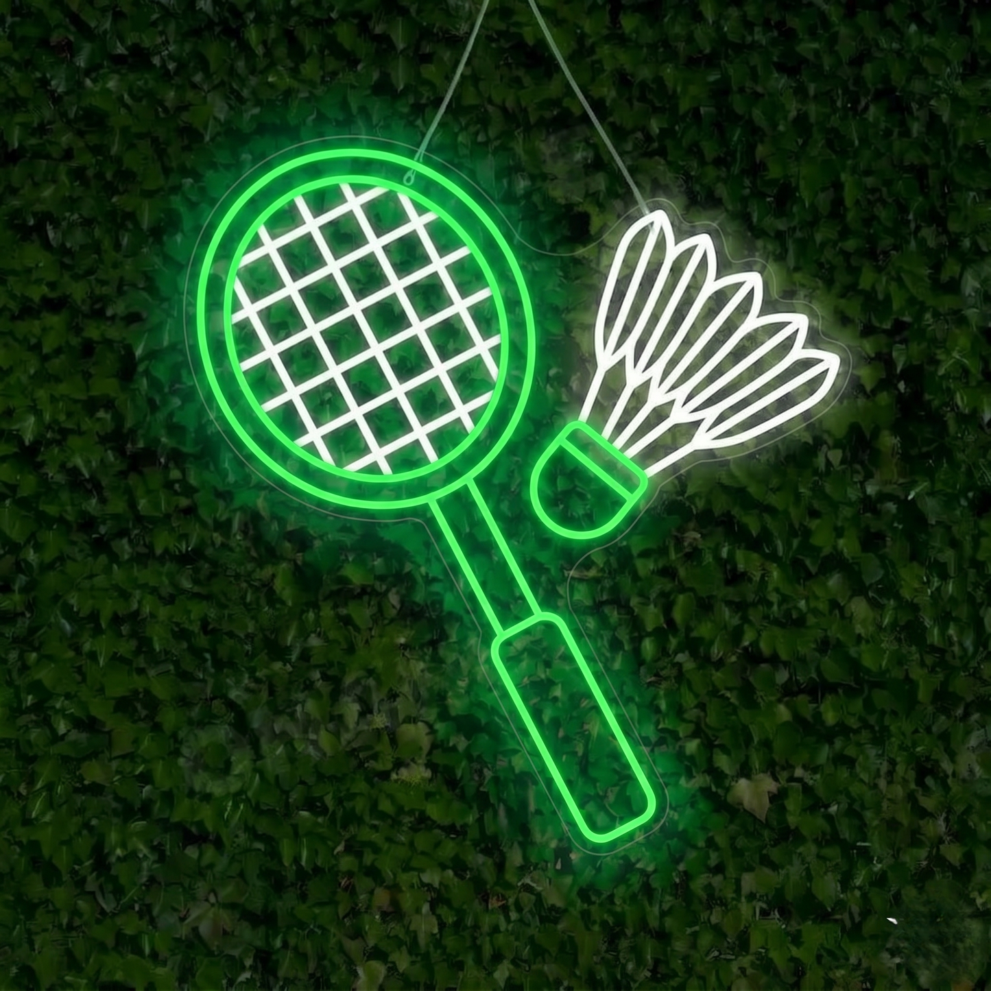Badminton LED Neon Sign Blue White Racket Neon Light Wall Decor for Gym Bedroom