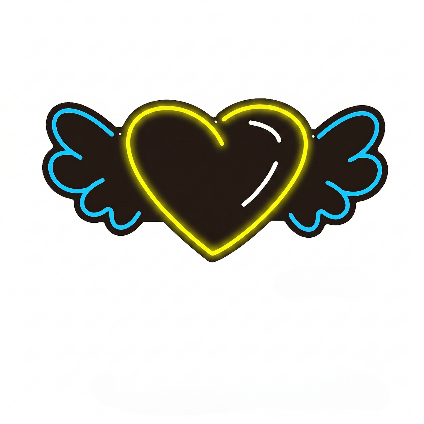 Heart Wings LED Neon Sign Pink Blue Love Neon Light Wall Decor for Bedroom Wedding Party