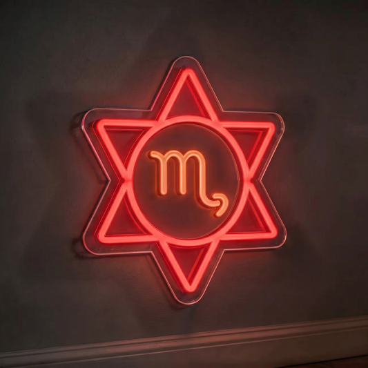 Scorpio Zodiac LED Neon Sign Astrology Horoscope Neon Light Wall Decor for Bedroom Gaming Room