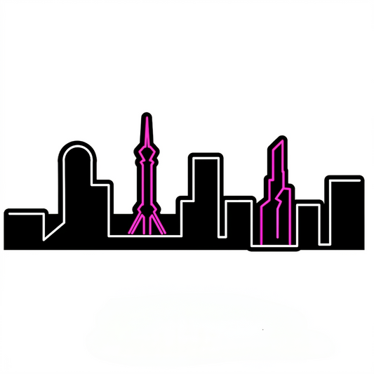 City Skyline LED Neon Sign White Yellow Urban Neon Light Wall Decor for Bedroom Office Game Room