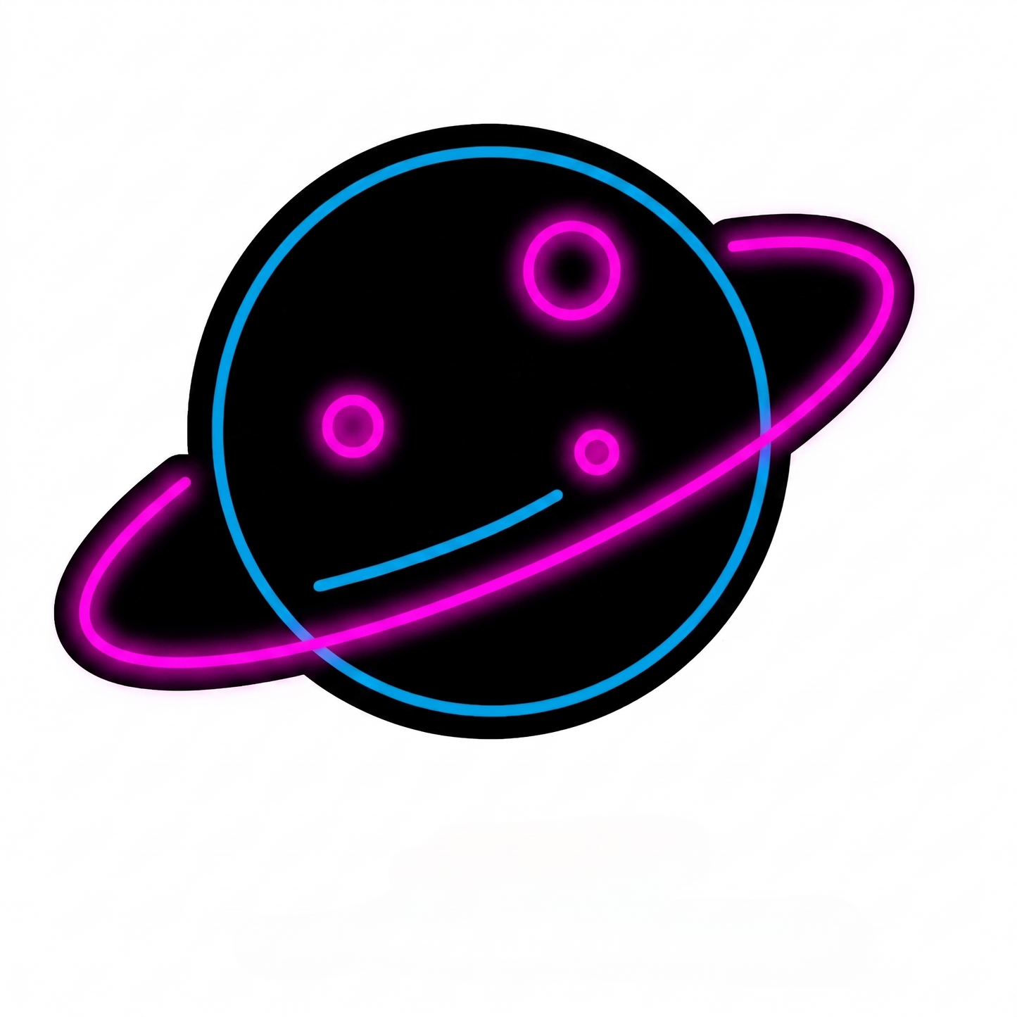 Planet LED Neon Sign Blue Yellow Space Neon Light Wall Decor for Kids Room Bedroom Game Room