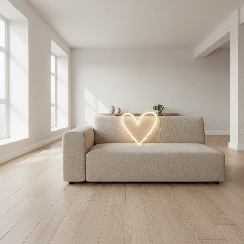 Heart LED Neon Sign Romantic Wall Light