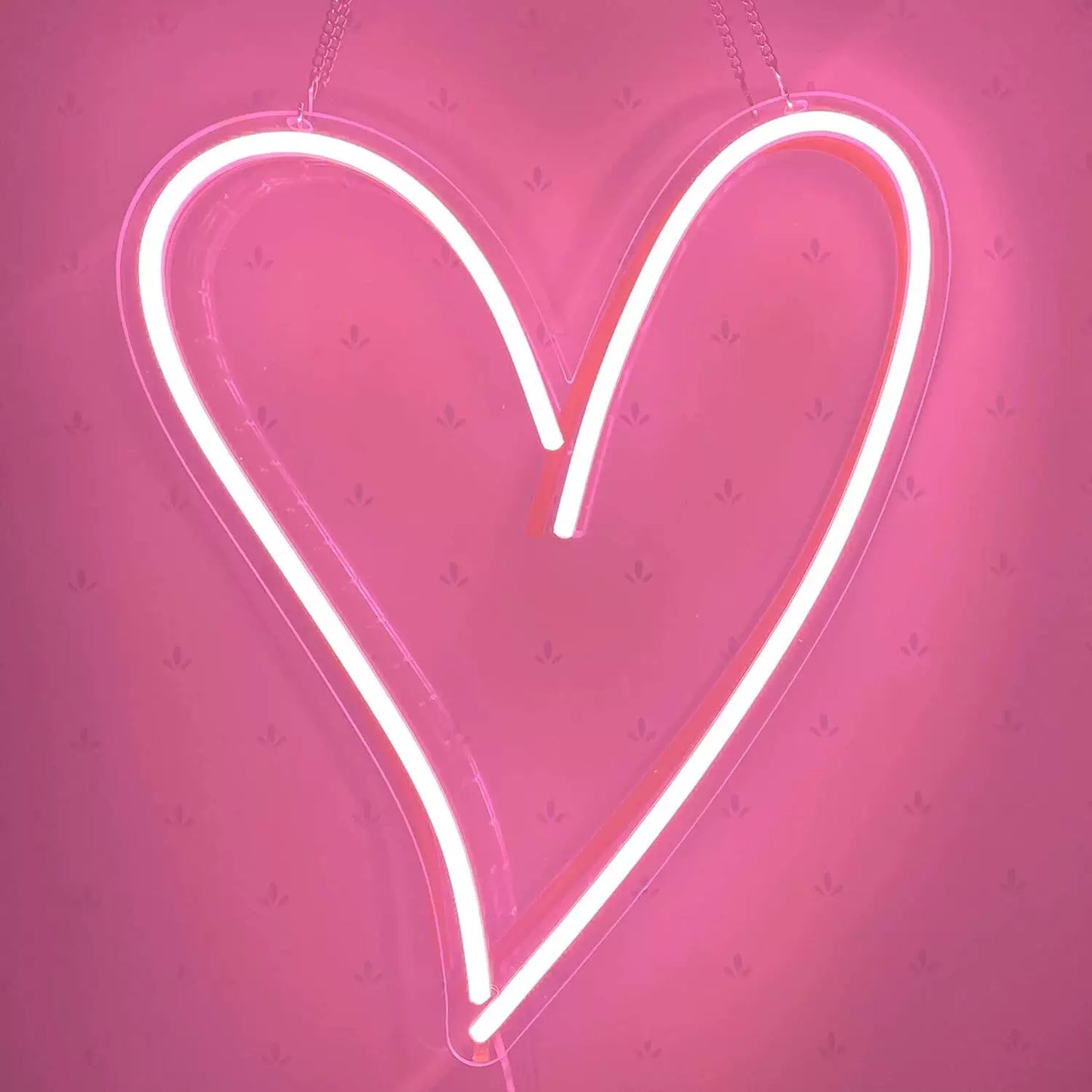 Minimalist Heart LED Neon Sign for Bedroom Romantic Wall Decor Warm White Light