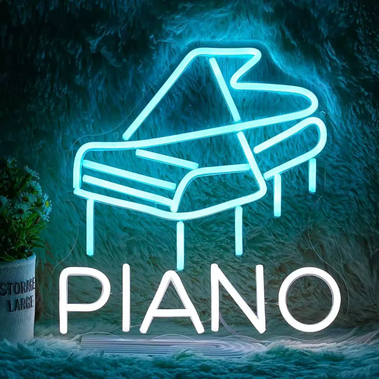 Piano LED Neon Sign Grand Piano Neon Light for Music Room Studio Bar Wall Decor