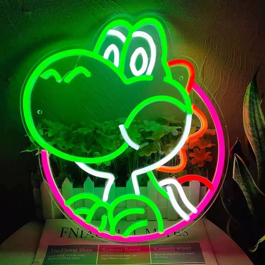 Cute Dinosaur LED Neon Sign for Kids Room Decor