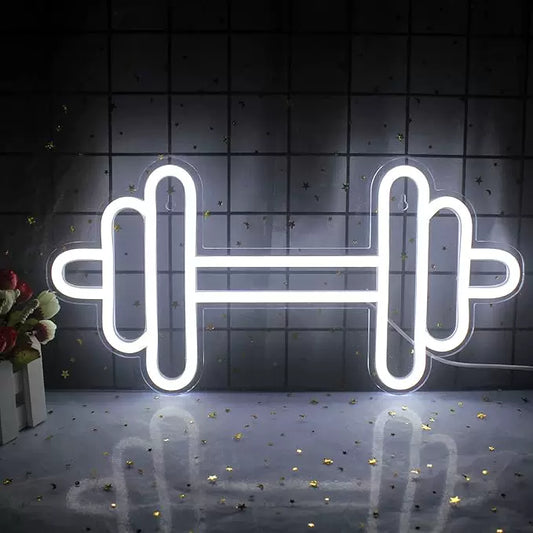 Dumbbell LED Neon Sign Pink Gym Neon Light for Fitness Room Wall Decor