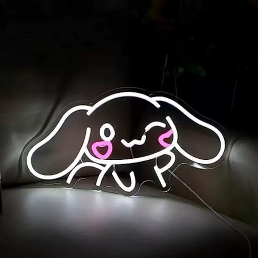 Cute Kawaii Puppy LED Neon Sign for Bedroom Wall Decor Light