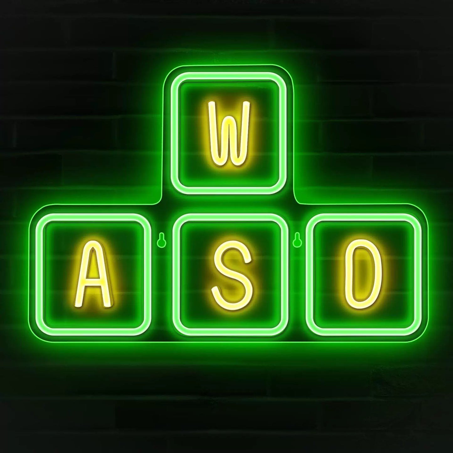 WASD Keyboard LED Neon Sign for Gaming Room, PC Setup & Streamer Desk Decor