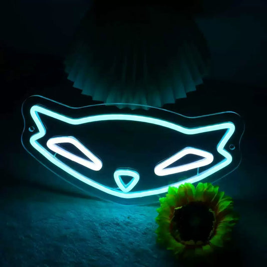 Cute Cat Face LED Neon Sign Minimalist Animal Neon Light for Bedroom Wall Decor