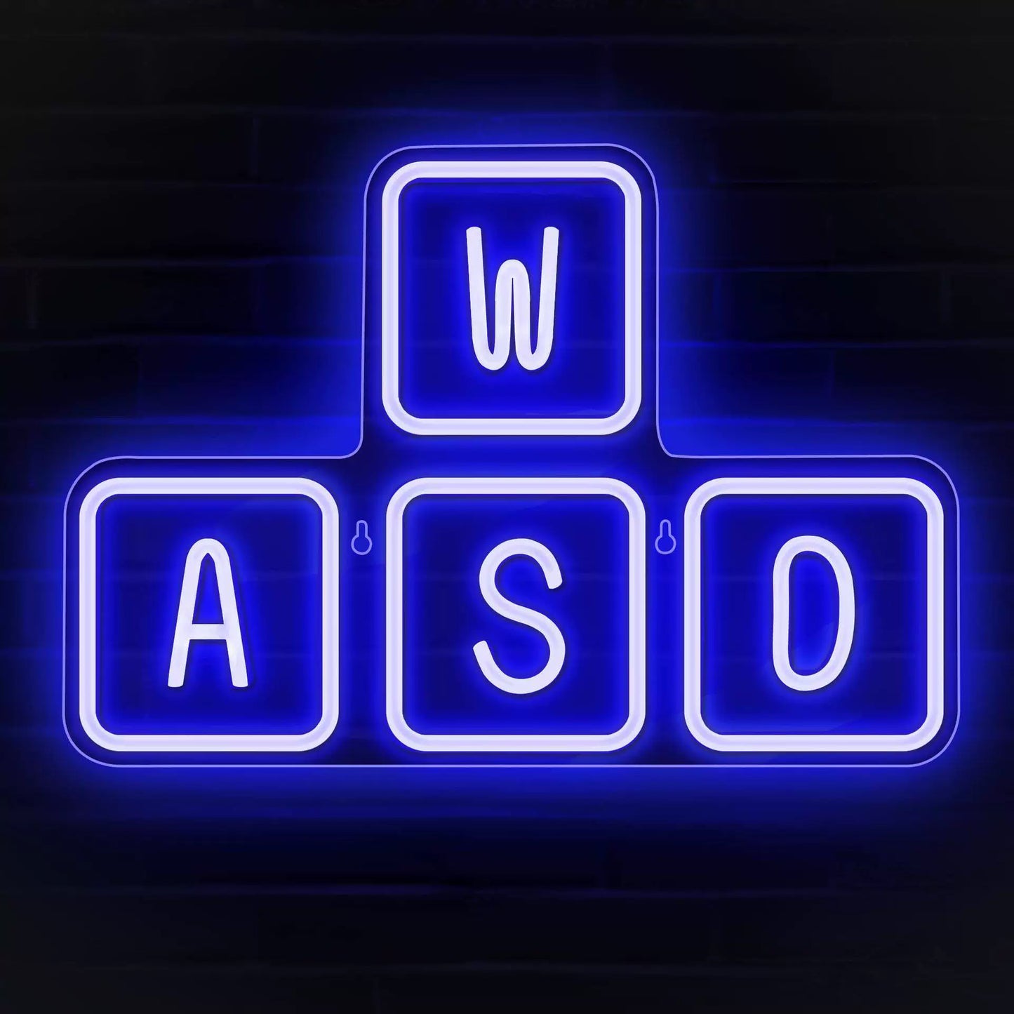 WASD Keyboard LED Neon Sign for Gaming Room, PC Setup & Streamer Desk Decor