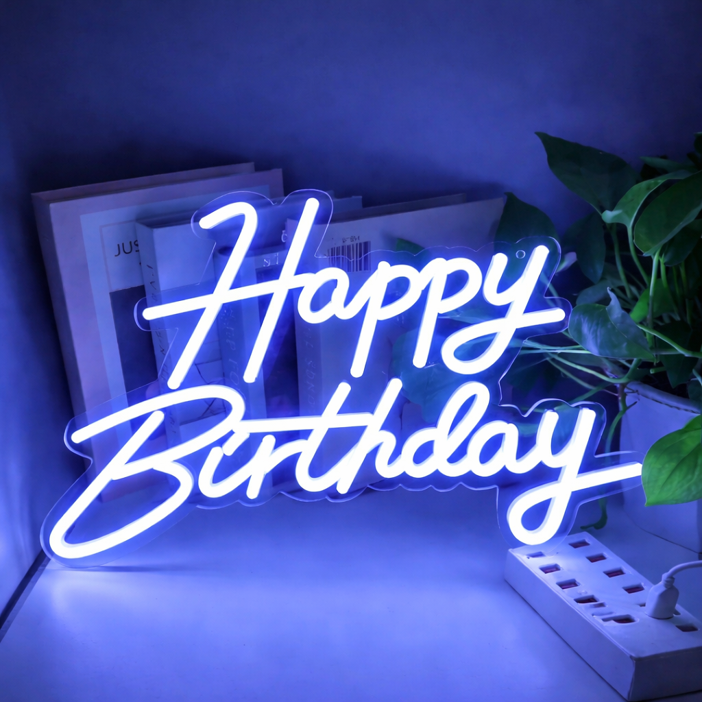 Happy Birthday LED Neon Sign Party Decoration Wall Light