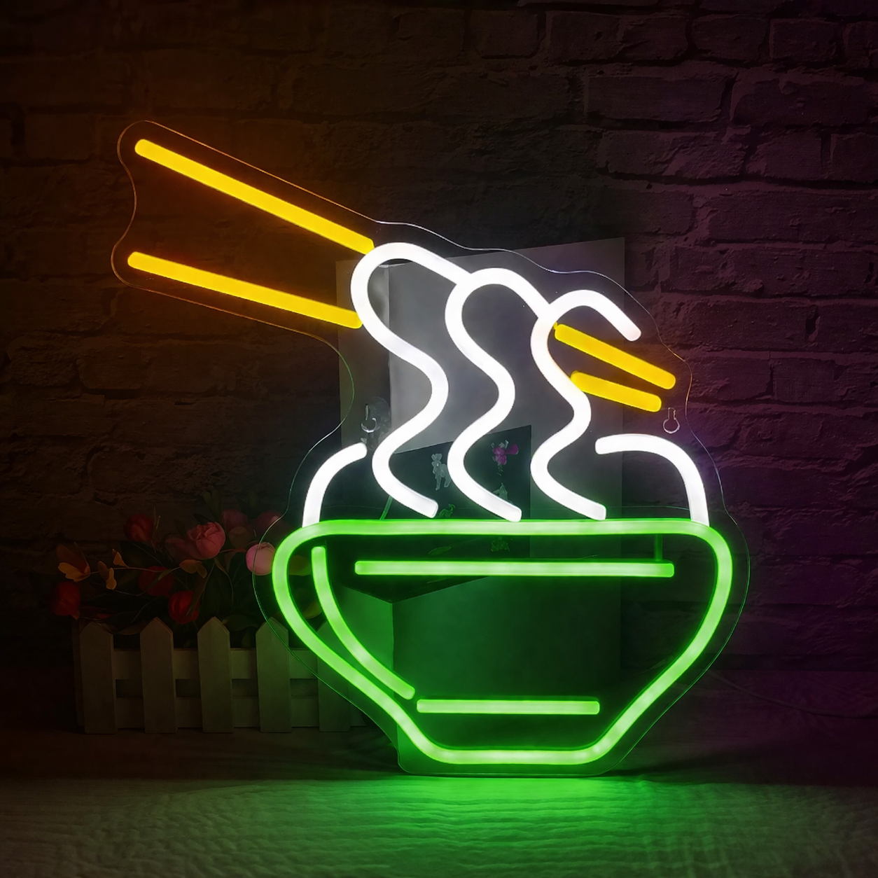 Minimal Ramen Bowl LED Neon Sign Modern Noodle Neon Light for Kitchen Restaurant Wall Decor