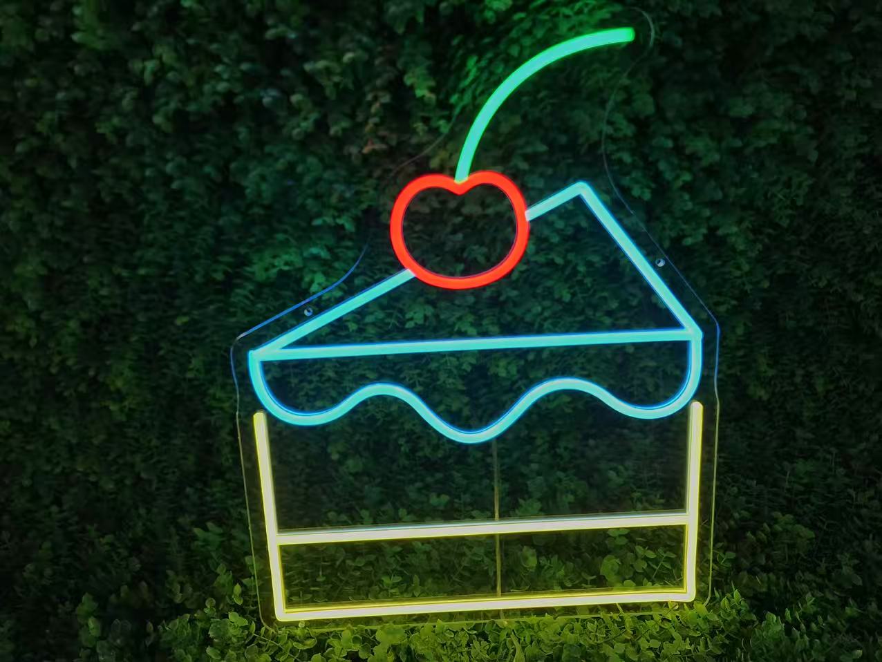 Cherry Cake LED Neon Sign Wall Decor