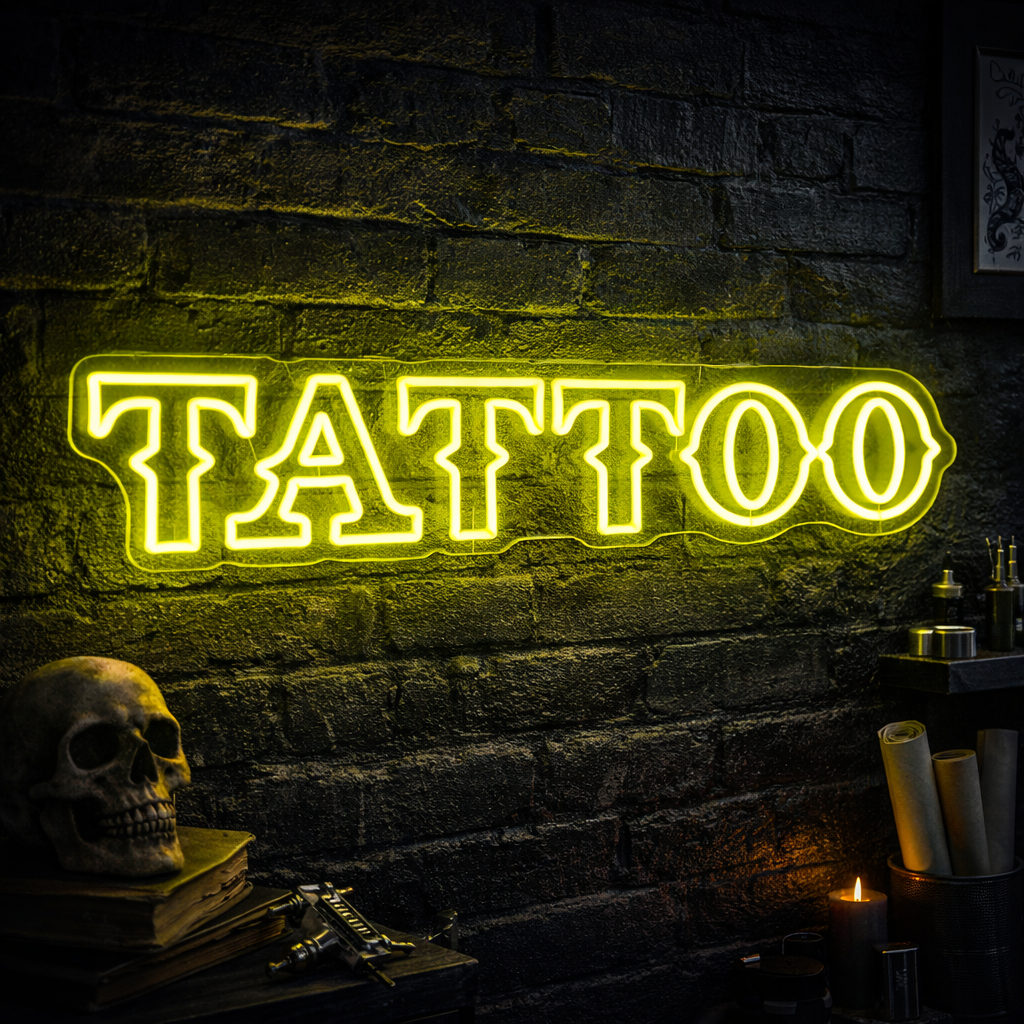 Tattoo LED Neon Sign for Tattoo Shop, Studio & Wall Decor
