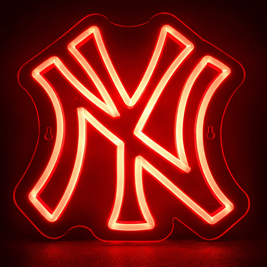 NY Letter LED Neon Sign Blue Alphabet Neon Light for Bedroom Wall Decor Gaming Room Bar