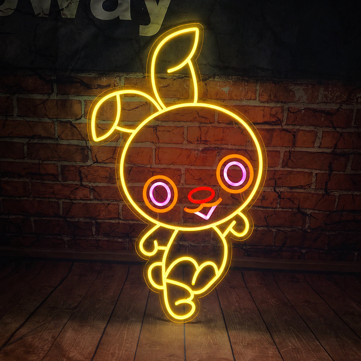 Cute Bunny LED Neon Sign Cartoon Animal Neon Light for Kids Room Wall Decor