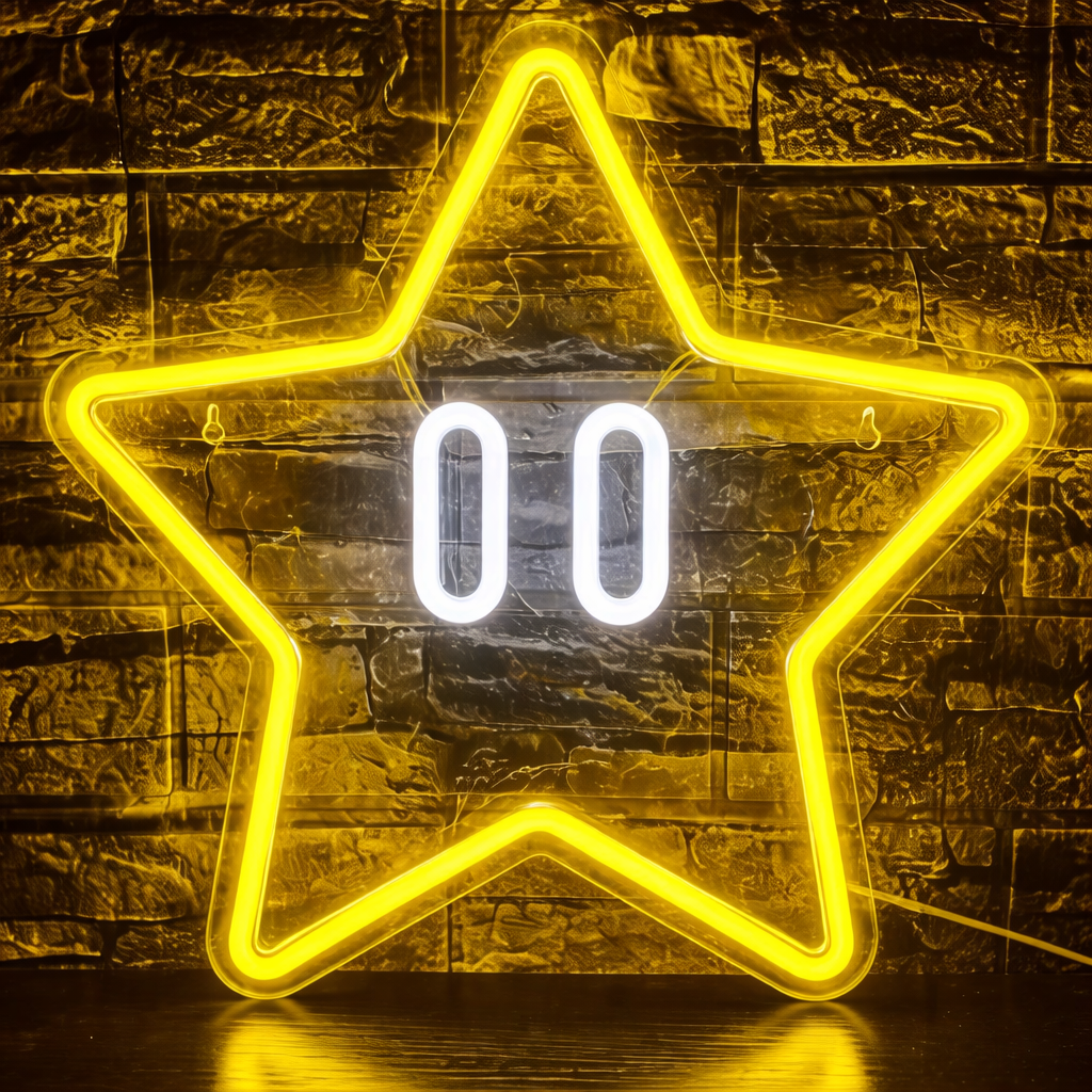 Star LED Neon Sign Wall Decoration Party Light