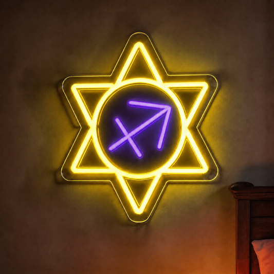 Sagittarius Zodiac LED Neon Sign Astrology Horoscope Neon Light Wall Decor for Bedroom Gaming Room