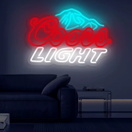 Mountain Light LED Neon Sign Beer Style Wall Light for Home Bar Decor