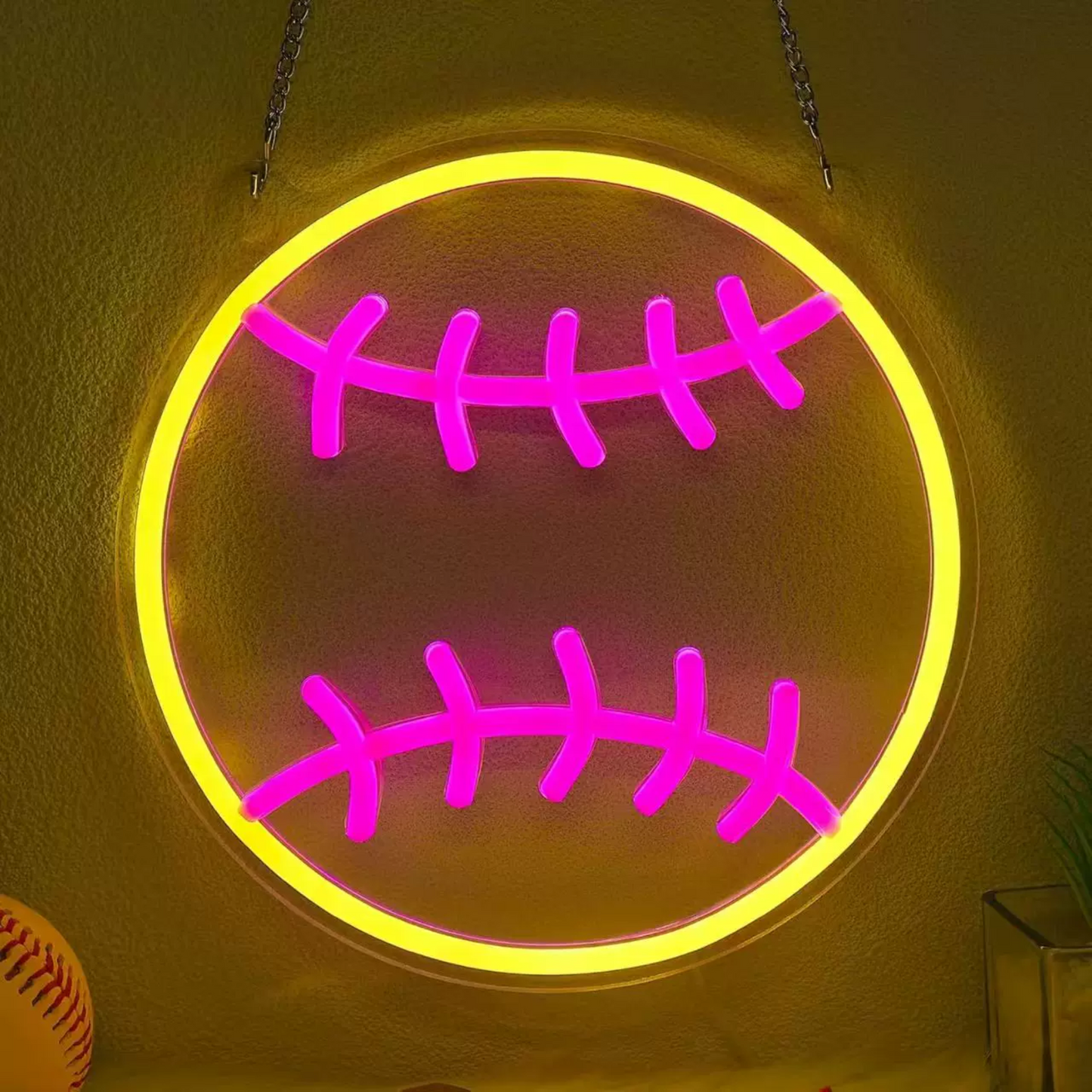 Baseball LED Neon Sign Sports Ball Neon Light for Bedroom Game Room Decor