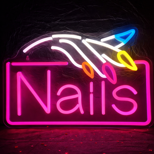 Nails Neon Sign LED Light for Nail Salon Wall Decor