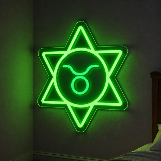 Taurus Zodiac LED Neon Sign Astrology Horoscope Neon Light Wall Decor for Bedroom Gaming Room