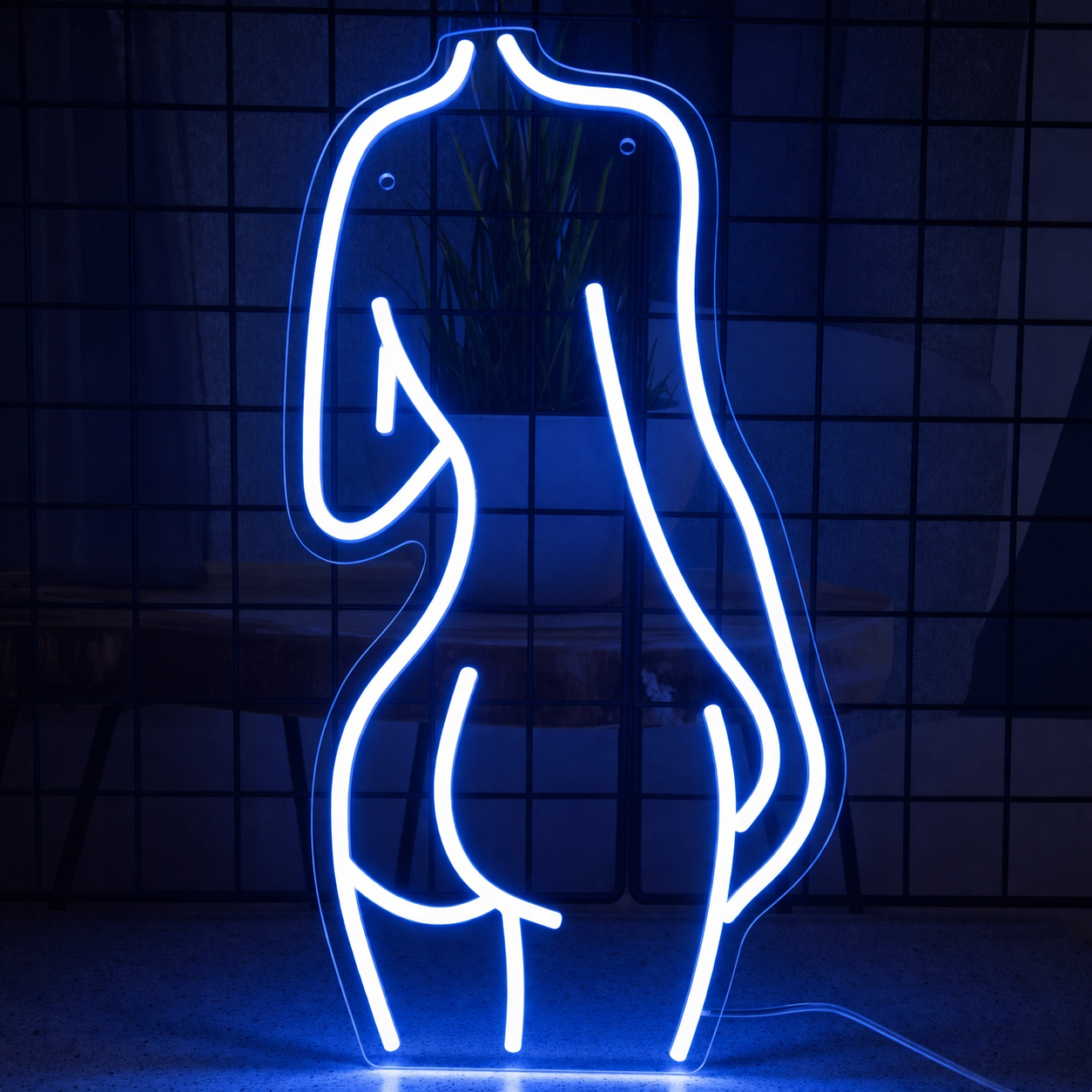 Female Body Silhouette LED Neon Sign Pink Minimalist Curve Neon Light for Bedroom Decor