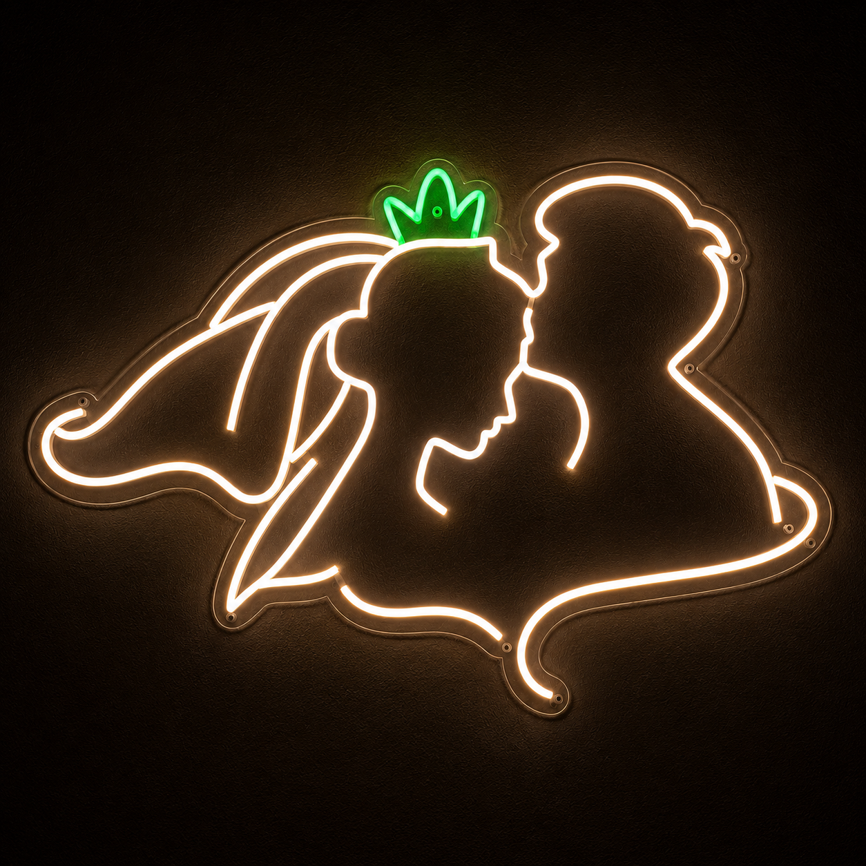Couple Kiss LED Neon Sign Warm White Romantic Neon Light Wall Decor for Bedroom Wedding