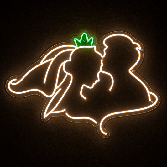 Couple Kiss LED Neon Sign Warm White Romantic Neon Light Wall Decor for Bedroom Wedding