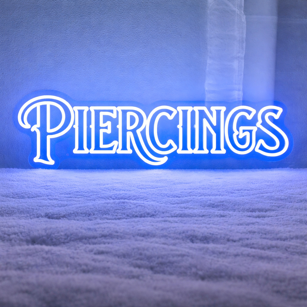 Piercing Studio LED Neon Sign for Tattoo Shop, Salon & Studio Wall Decor
